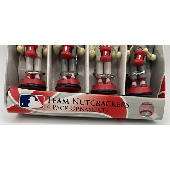 MLB St. Louis  Cardinals Nutcracker Ornaments 4 pack NIB Christmas Decor - Picture 9 of 10